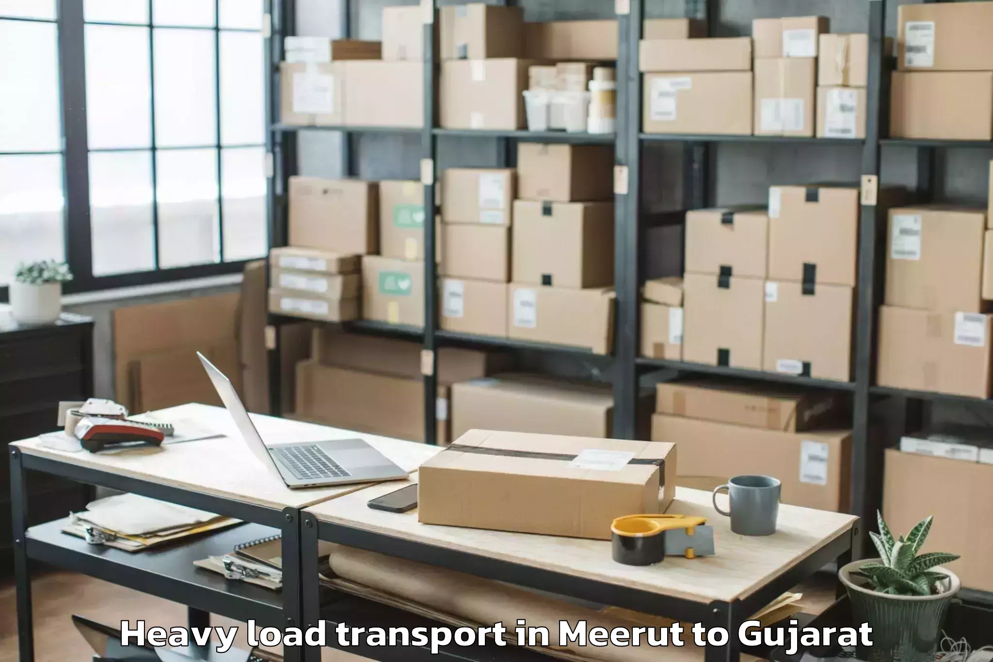 Easy Meerut to Chanasma Heavy Load Transport Booking